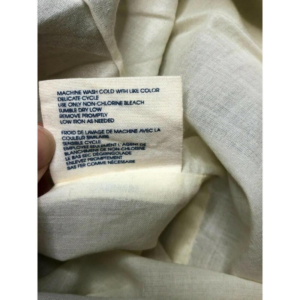Anthropologie Edme & Esyllte Striped Linen Skirt Knee Length Lined Buttons Sz 2 - Picture 8 of 8